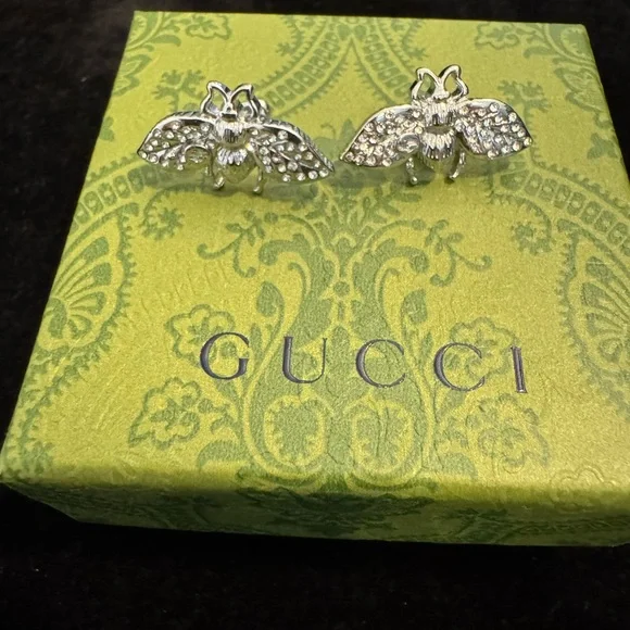 Gucci Silver Bee Earrings - Picture 1 of 5